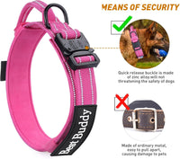 AUBELL reflective tactical dog collar with control handle and metal buckle - view 4