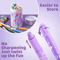 DreamyCandy 24 twistable washable gel crayons for toddlers in a unicorn holder - view 11