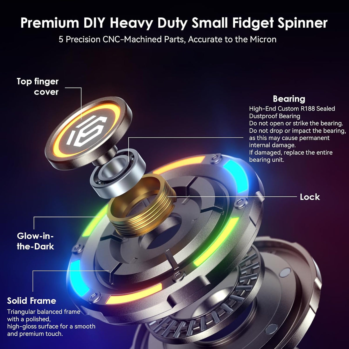 INNÔPlus Fidget Spinner for Adults - Alloy - image 4