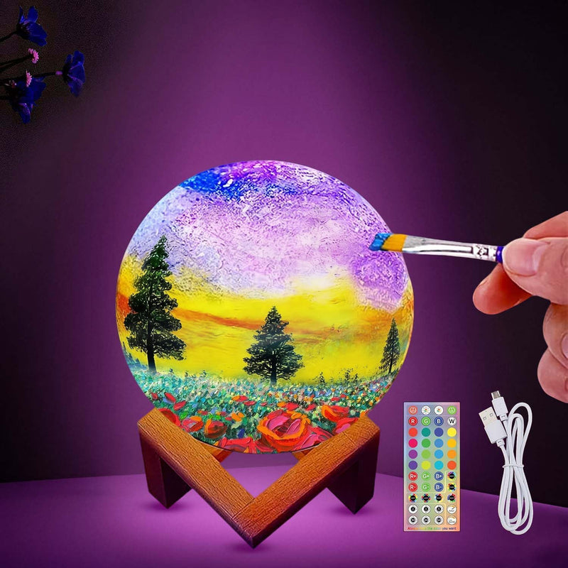 HOLA Paint Your Own Moon Lamp Kit, Updated USB Rechargeable