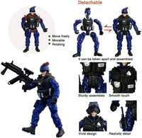 Army Men Action Figures, Soldiers Toys with Weapons for Boys 4-7 - Dark Blue - image 3