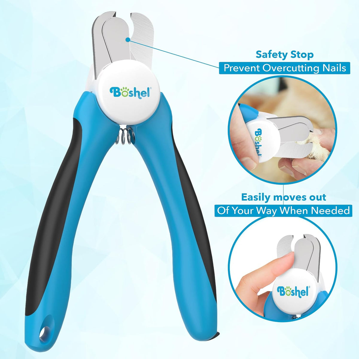 Large Dog Nail Clippers with Safety Guard to Avoid Over-Cutting Nails - LED - Large/Medium - image 4