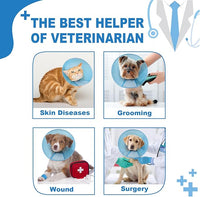 Supet Dog Cone Collar Adjustable After Surgery, Comfortable Pet Recovery Collar & Cone for Large Medium Small Dogs, Elizabethan Dog Neck Collar Plastic Practical