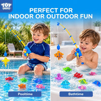 TOY Life Magnetic Fishing Game for Kids, Bathtub and Pool Toy - 2 Kids Fishing Pole - image 2