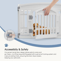 DUMOS Plastic Dog Playpen - Modern White / 6 Panel / 24 Inch - image 4