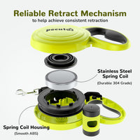 32ft Retractable Dog Leash with Reflective Strips - Green / 32ft | 110 lbs max - image 3