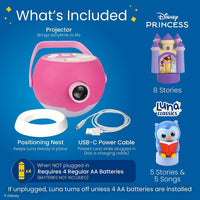 Kids Pink Book Projector, 5 Read Aloud Fairytale Stories - Disney Princess, Owl & Pink Projector - image 3