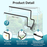 WooFog 2 Pcs Aquarium Light Riser for Rimmed/Rimless Tanks – Essentials for Fish - image 2