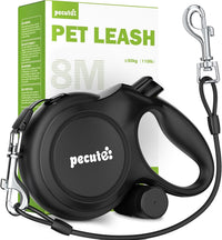 Pecute Heavy Duty Retractable Dog Leash 26ft for Large Dogs – Essentials for Dogs - Black / 26ft| up to 110 lbs| chew proof extender