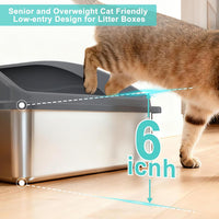 AIPERRO Stainless Steel Litter Box - Dark Grey / XXX-Large - image 4