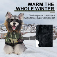 Small Dog Coats, Waterproof - 2XL(Chest 25.5") / Green Camo - image 2