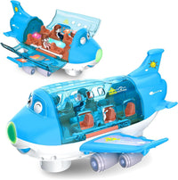 Ynybusi electric airplane toy for toddlers in pink with passengers, flight attendants and lights - view 2