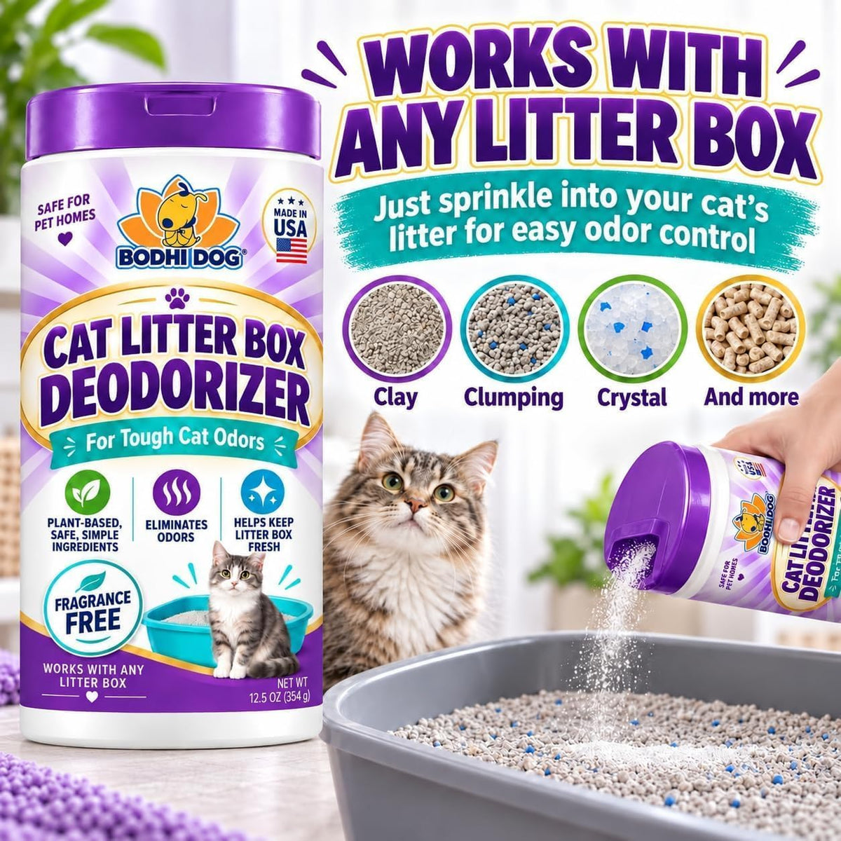 Cat Litter Box Deodorizer - Odor Eliminator - image 4
