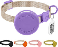 Tribal Aztec Cat Collar 2-Pack, Breakaway with Bell – Essentials for Cats - Violet, AirTag Holder, 6-7"