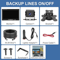 Kairiyard Backup Camera, 7 Inch HD 1080P Reverse Rear View Camera 150° Wide Angle Wired Back up Camera System for Truck Car Trailer Camper Tractor