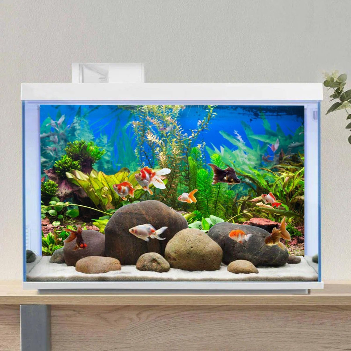 48x24 in Aquatic Plant Aquarium Backdrop Riverbed Fish Tank Background – Essentials for Fish - 30x18in/75x45cm - image 4