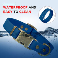 Wisedog Rubber Dog Collar with Quick Release, XS 8.5"-12" - Blue / L(Collar:14"-22") - image 3