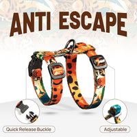 Adjustable Cat Harness and Leash Set Escape Proof – Essentials for Cats - Orange King of The Jungle, Adjustable - image 4