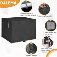 Dog Kennel Cover, Dog Crate Cover 48 Inch for Wire Dog Cages - 42.0"L x 28.0"W x 30.0"H / Black - image 3