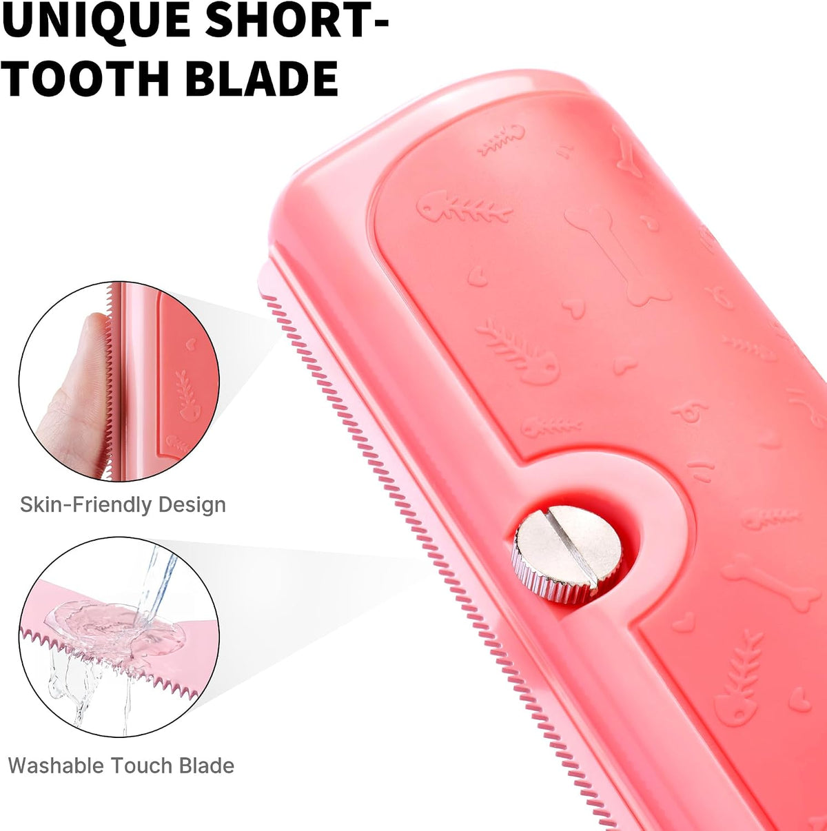 Deshedding Dog Brush for Short Hair - Pink - image 4