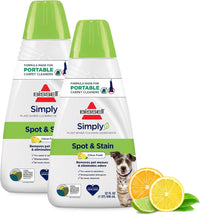 Bissell 74R7 Pet Stain & Odor Portable Machine Formula, Fl Oz - 32 Fl Oz (Pack of 2) / Simply Plant Based Formula