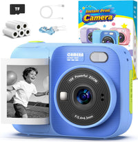 Kids Instant Print Camera with 5 Rolls Print Paper - Blue