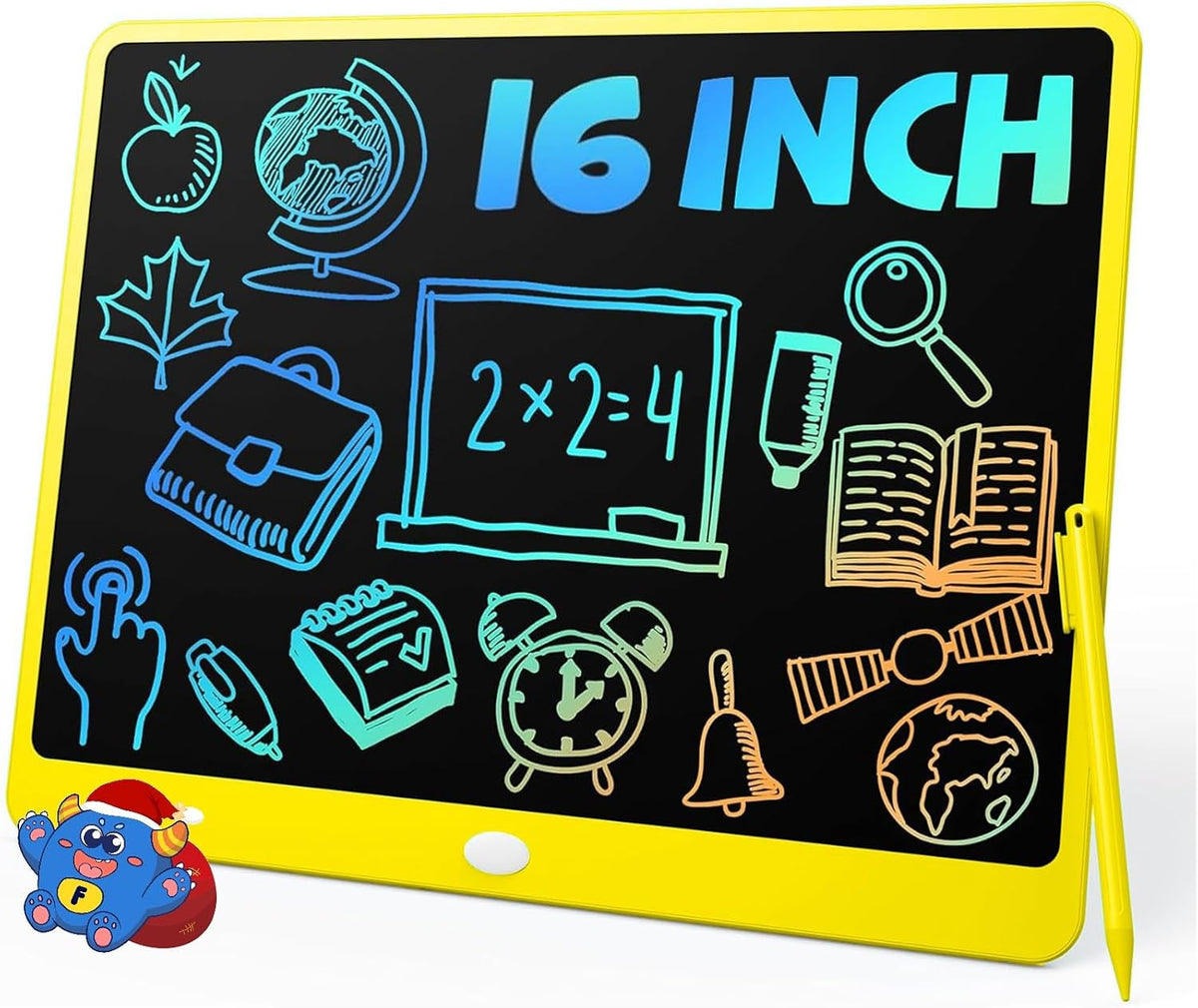 TEKFUN 15" LCD Writing Tablet for Kids - Yellow / 16 Inch