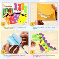 VKPI 4 Butterflies Foam Art Crafts Gift Kit - Dinosaurs - image 2