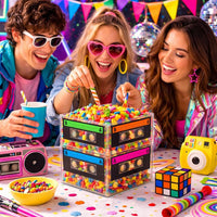 4E's Novelty Cassette Tape Bucket Centerpiece 80s Party Supplies - 4 - image 3