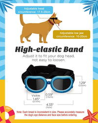 Lewondr Small Dog Sunglasses UV Protection Heart Shape Dogs Goggles - Vintage Blue / Solid - image 2