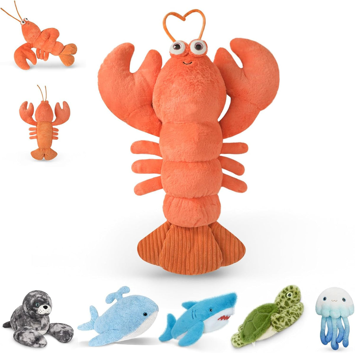 Niuniu Daddy Weighted Stuffed Animals - 3.3 Pounds / Lobster / Ocean