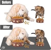 Large Pet Feeding Mat, Absorbent Quick Dry Dog Mat for Food and Water Bowl, Non Skid Cat Bowl Mat, No Stains for Pet Water Dispenser Pet Supplies for Messy Drinkers
