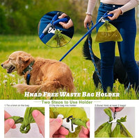 Dog Waste Bag Dispenser Pet Poop Bags Holder for Doggie Waste Bags Dispensers Soft Fabric Zipper Small Doggy Puppy Pouch for Leash Accessory Attachment with Carrier,2PC Orange