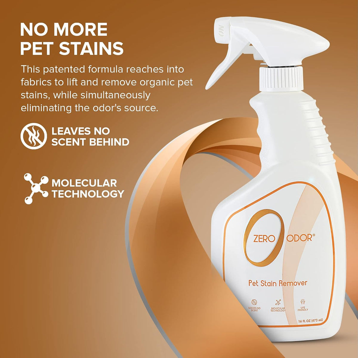 Zero Odor Pet Stain Remover & Odor Eliminator Spray for Carpet - image 2