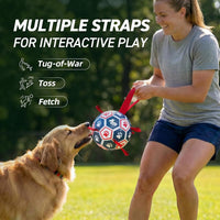 QDAN Dog Balls, Outdoor Dog Toys - Large Size 3 / Red-Blue - image 2