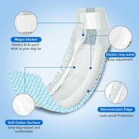 Disposable Belly Bands for Male Dog, Super Absorbent S – Essentials for Dogs - L / 20.0 - image 2