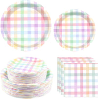 yunhuatdm 180 piece cute ghost Halloween plates and napkins set, black and white - view 7
