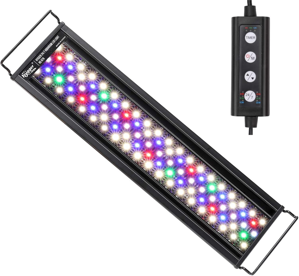 hygger Advanced LED Aquarium Light with Timer - 12"- 17"(14W)
