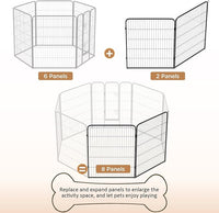 BestPet | Dog Playpen Extender | 40 Inch, 2 Panels | Heavy Duty Metal Pet Exercise Pen | Indoor Outdoor Fence Panels | Rust-Resistant, Removable, Tool-Free Setup | Anti-Skid, Expandable Design