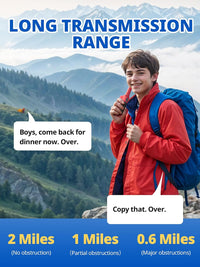 Inspireyes Kids Walkie Talkies - Blue+Red / 2 Pack - image 3