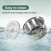 Gardner Pet Dog Bowls 1 Gallon (3.85L) Stainless Steel No Spill Water Bowl, Slow Water Feeder Metal Dog Bowls, Spill Proof Water Dispenser for Large Dogs, Promotes Healthy Hydration(White)
