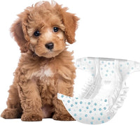 IMMCUTE Female Dog Diapers 30 Count,Super Absorbent Disposable Dog Diapers Female with Flash Dry & Leakproof, Doggie Diapers for Heat Cycle,Excitable Urination (X-Small)
