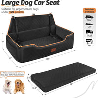 XIEEAOZEE Large Dog Car Seat for Pets Under 100 lbs - Black - image 2