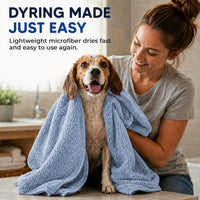 NVNAN Microfiber Dog Towel for Drying Dogs - Blue - image 4