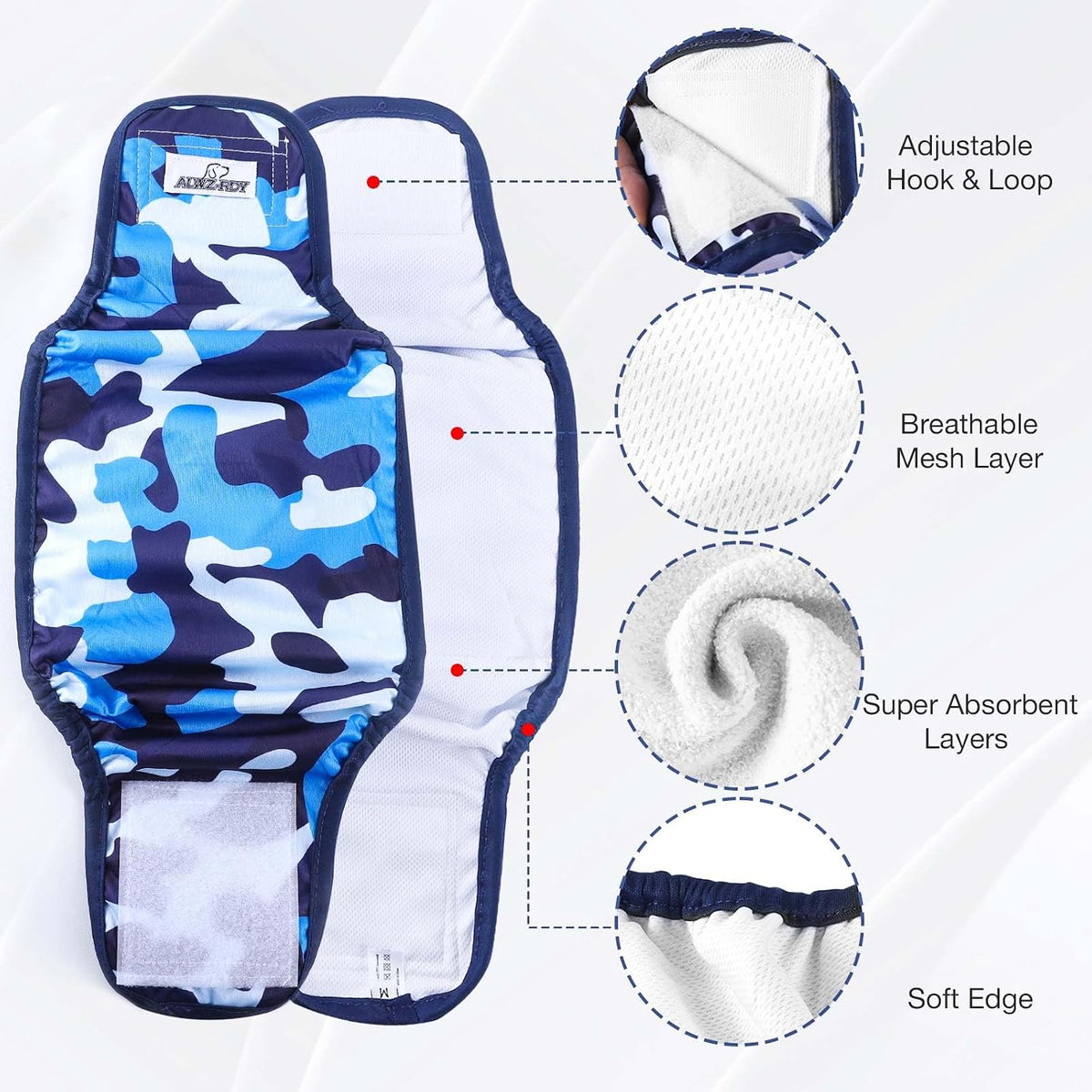Belly Bands for Male Dogs 5 Pack Washable Dog Diapers Reusable Male - Small - image 4