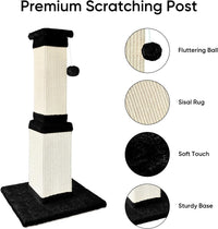 Cat Scratching Post for Indoor Cats - Black and White / Scratcher only - image 2