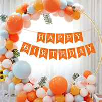 Orange Happy Birthday Banner Birthday Sign for Backdrop Happy - Orange - image 4