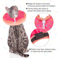BEAUTYZOO Cat Cone Collars Soft, Cat Recovery E Collars After Surgery to Stop Licking, Adjustable Elizabeth Circle Collar Cute Pet Donut Pillow for Cats Kitten Small Dogs, Pink M