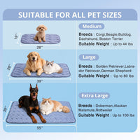 Cooling Mat for Dogs, 28"x 19" Thick & Durable Dog Cooling Mat - Blue / M - image 4