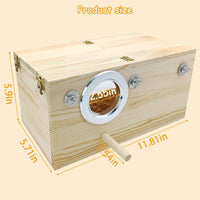 Acrylic Parakeet Nesting Box Transparent Panoramic Bird Nest for Cage – Essentials for Birds - L: 11.8 x 5.7 x 5.9 inch - image 2